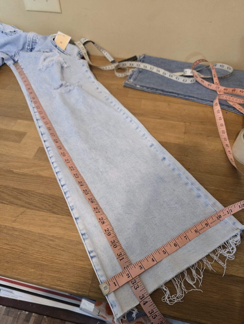Risen Jeans Georgia - Light Wash Wide Leg Long Tall 5/27 NWT 34" Inseam - Picture 12 of 16